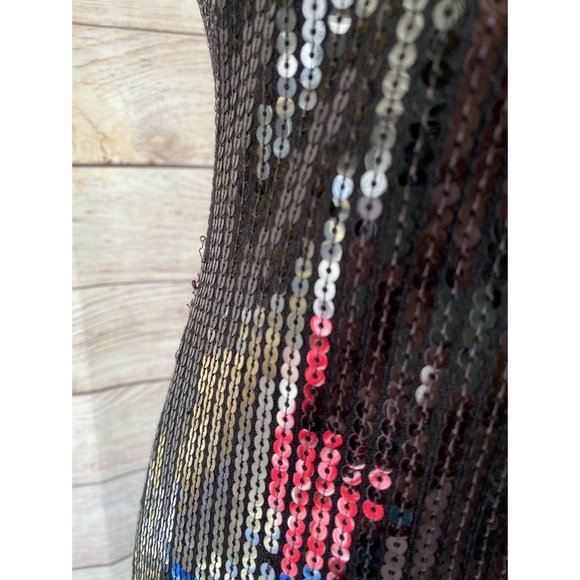 Bebe black sequin mini dress cross straps XS - Picture 5 of 7